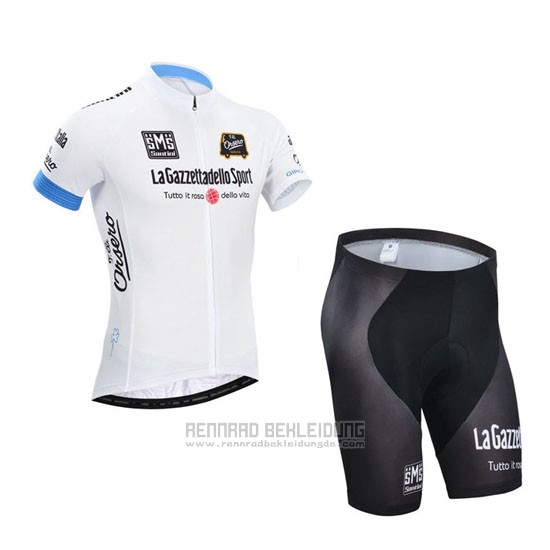 2014 Fahrradbekleidung Giro D'italien Wei Trikot Kurzarm und Tragerhose